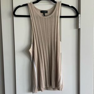 Rag and bone tan racer stripe tank